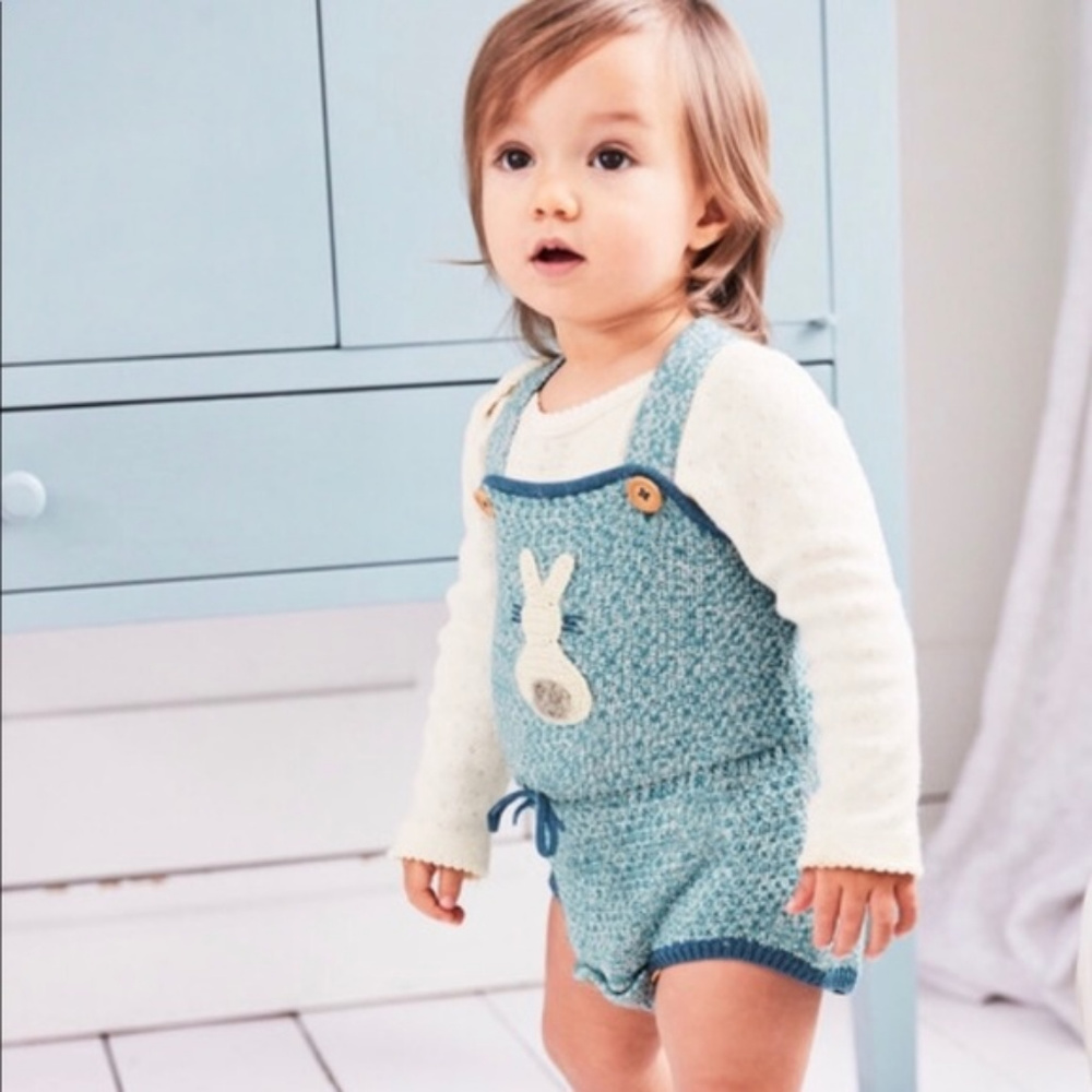 Baby Boden Knit Bunny Romper 🐰